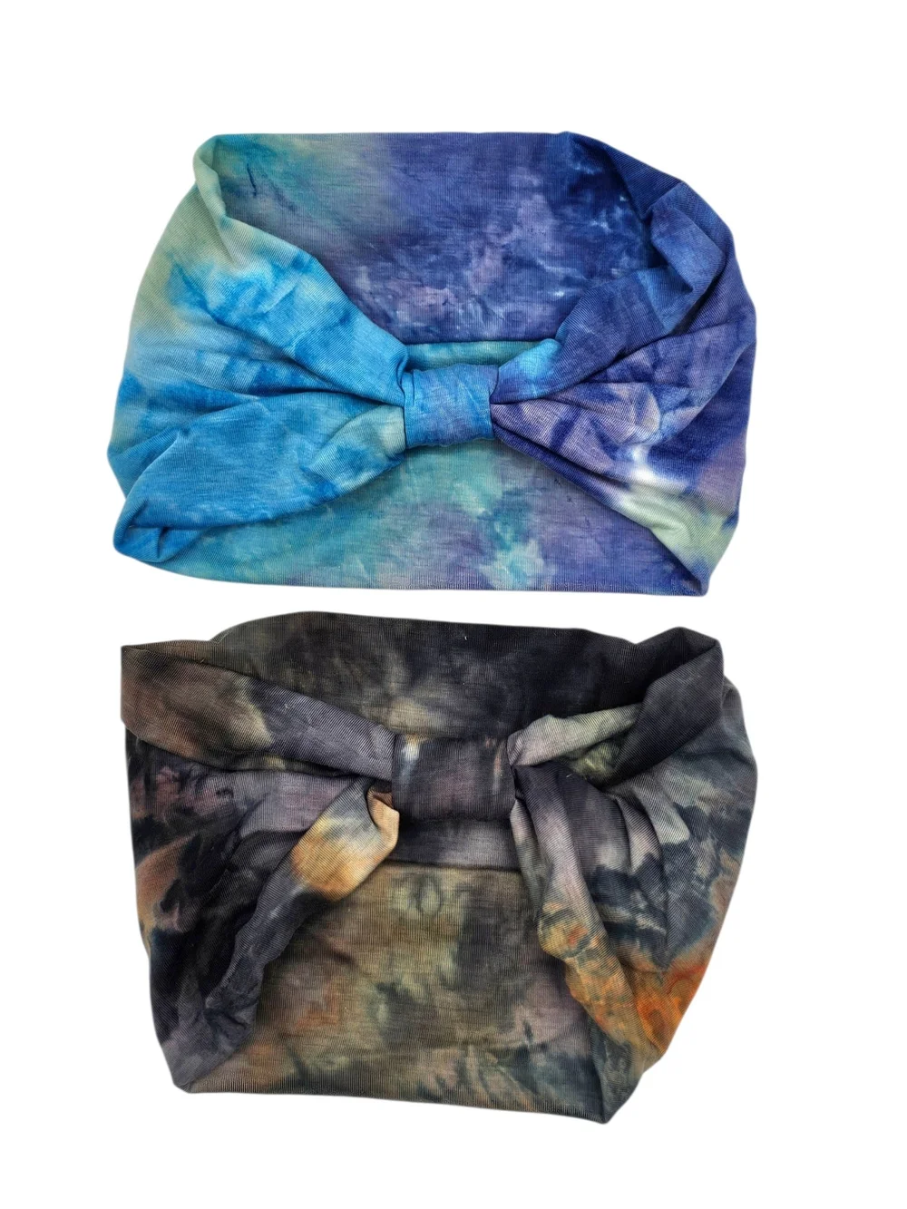 Set of Two Tie-Dye Bow Stretchy Headbands